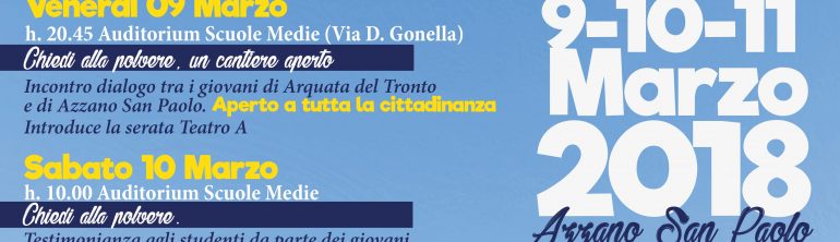 Progetto Ri-generazione: 9-10-11 marzo 2018